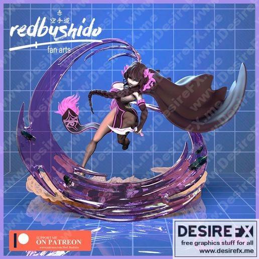 《原神》艾尔莎角色3D打印模型STL文件|Elsa Granhiert Fan Art From Re Zero anime series – 3D Print Model STL