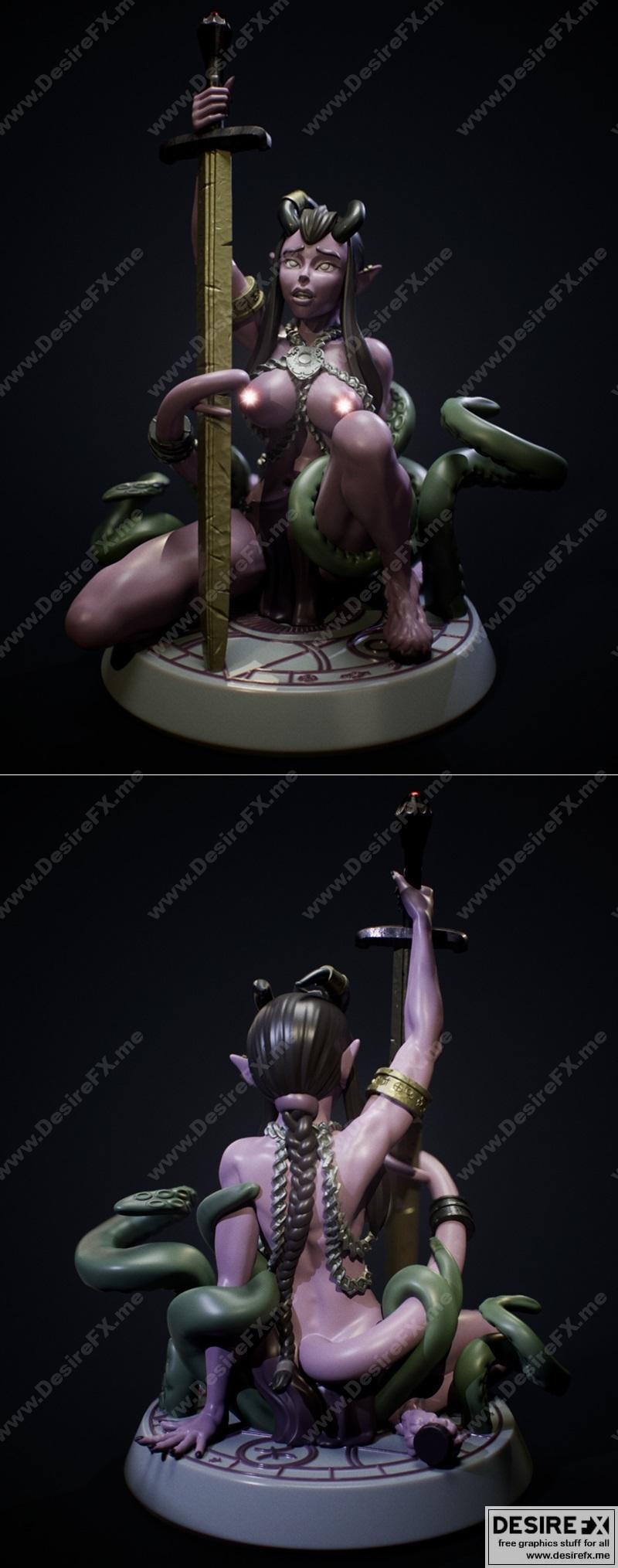 3D打印模型：暗影精灵召唤失败|Botched Tiefling Summoning – 3D Print Model STL