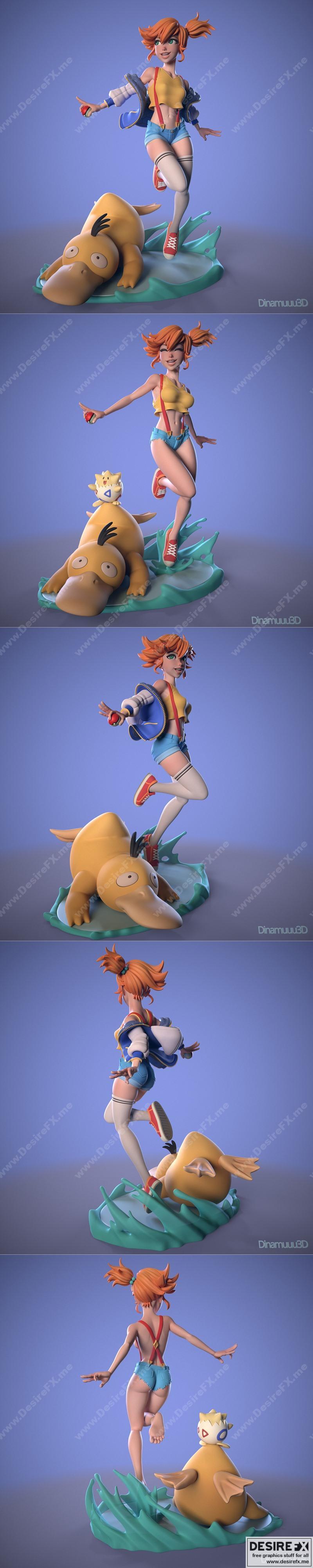 迷雾宝可梦 3D打印模型|Misty Pokemon – 3D Print Model STL