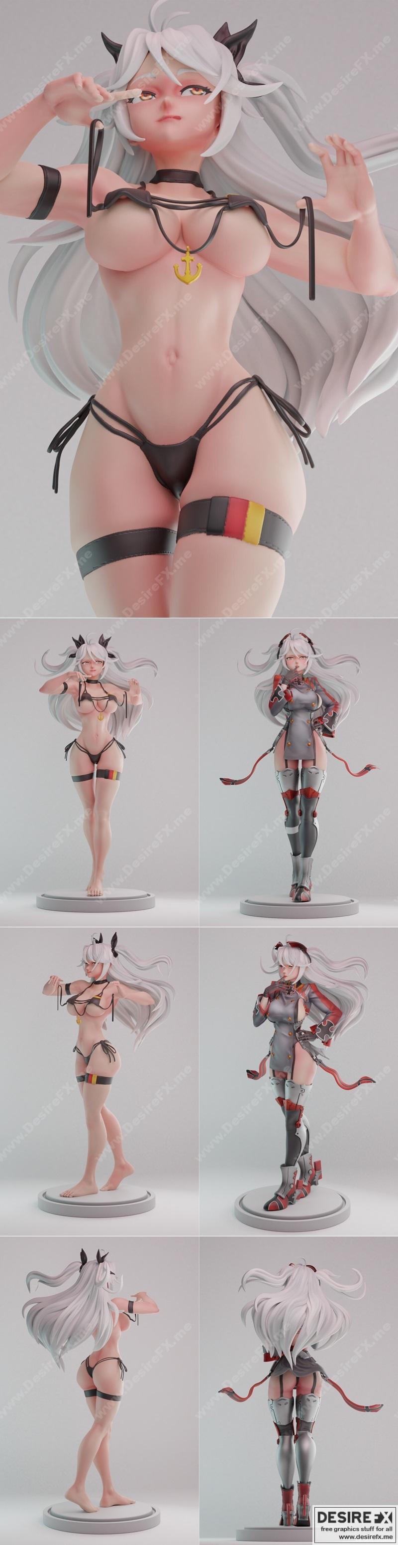 普鲁士·欧根 亚尔兰 3D打印模型|Prinz eugen Azur lane – 3D Print Model STL