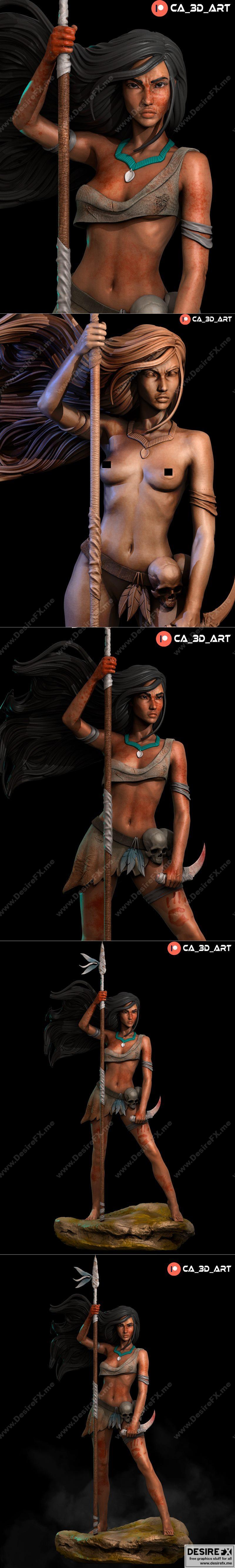 波卡洪塔斯 3D打印模型|Pocahontas – 3D Print Model STL