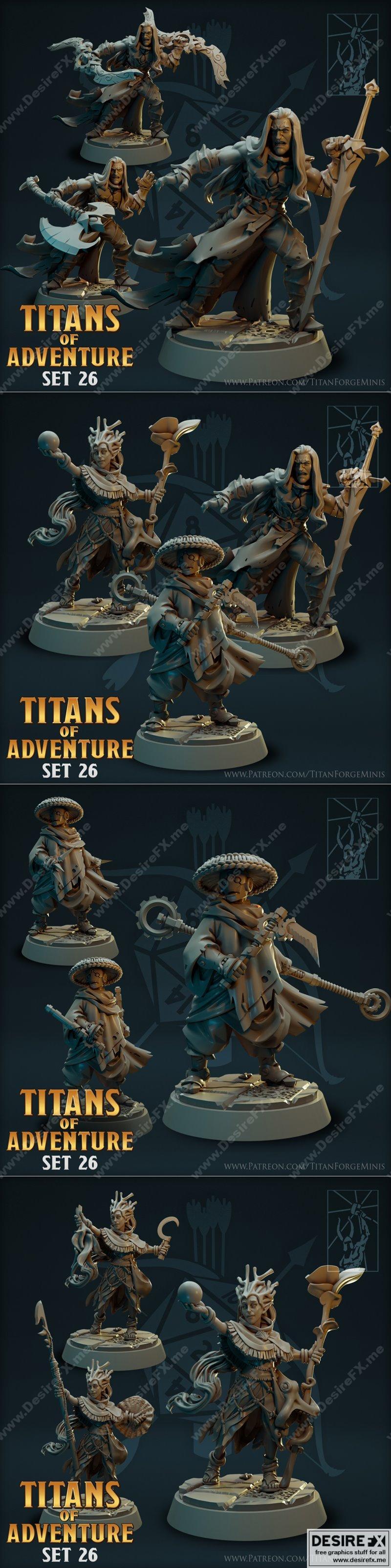 冒险之王26 - 3D打印模型STL|Titans of Adventure Set 26 – 3D Print Model STL