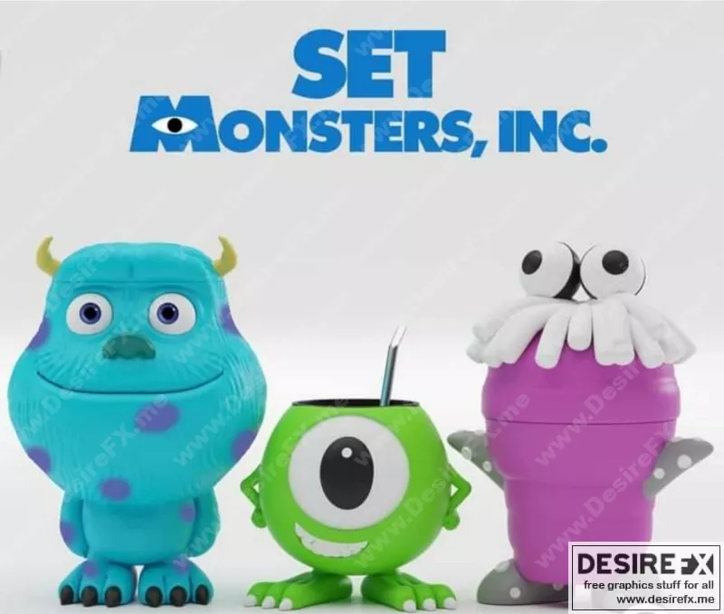 怪物公司 3D打印模型|SET Monsters INC