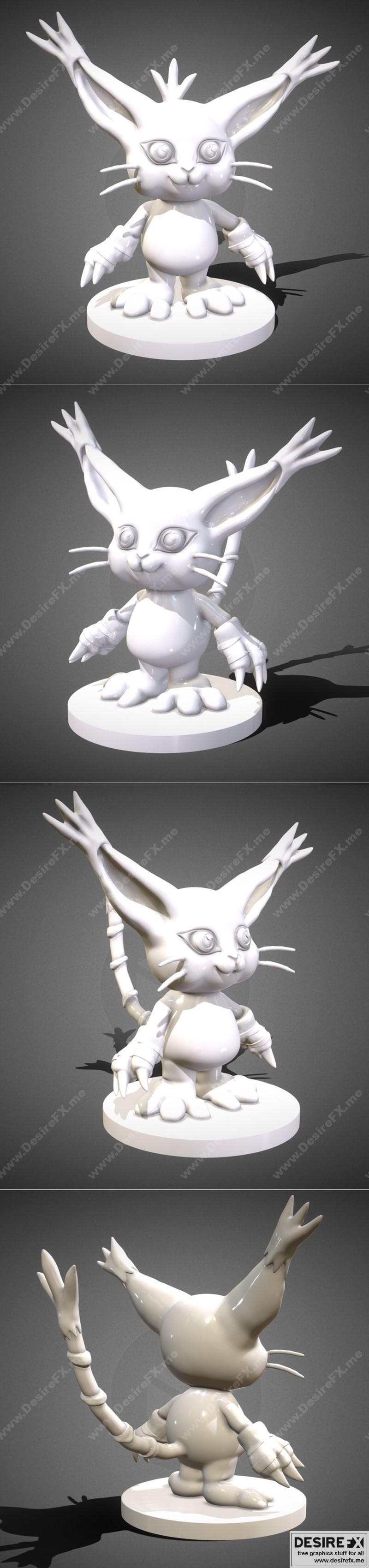 Gatomon 3D打印模型|Gatomon Figurine – 3D Print Model STL