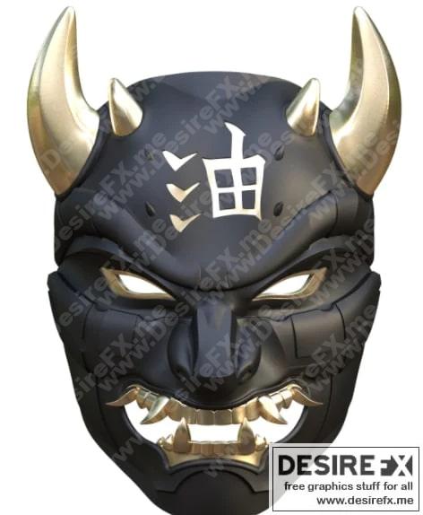 武士面具3D打印模型|Samurai Mask