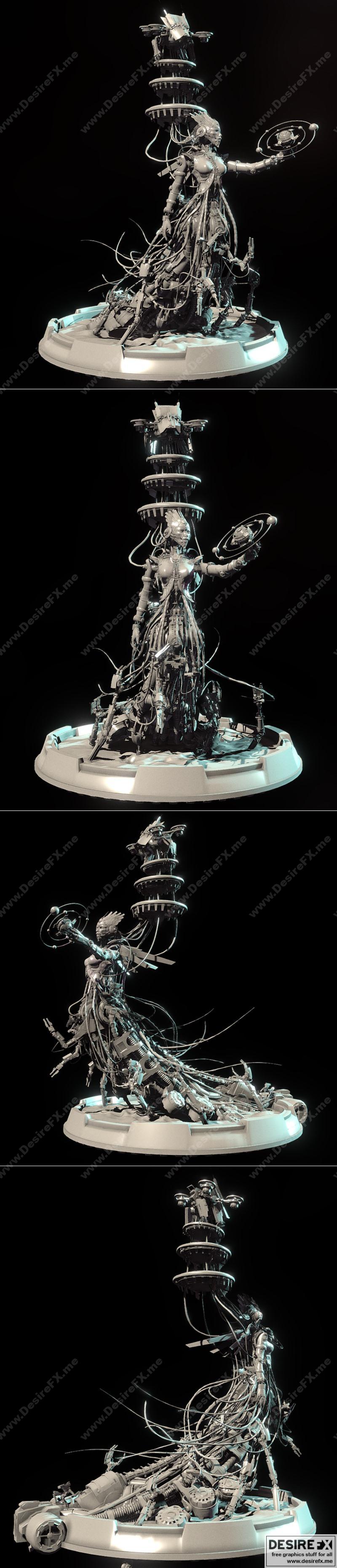 Overseer 7 - 3D打印模型：赛博朋克风格角色造型|Overseer 7 – 3D Print Model STL