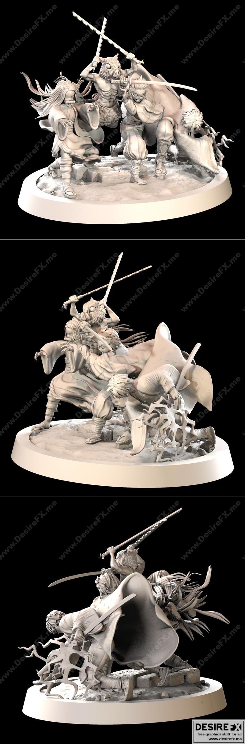 鬼灭之刃 3D打印模型|Demon Slayer – Kimetsu no Yaiba – 3D Print Model STL