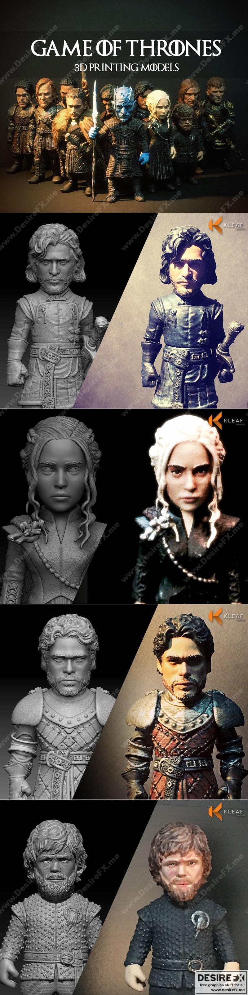 《权力的游戏3D打印模型集》|Game of Thrones Model Collection – 3D Print Model STL