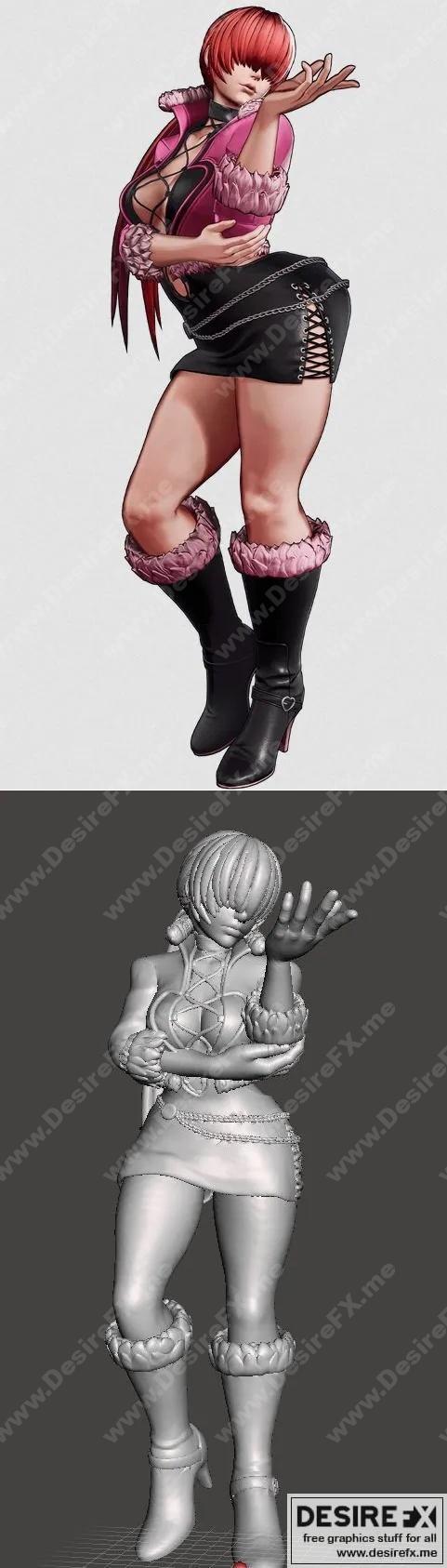 Shermie - 动漫角色3D打印模型|Shermie – 3D Print Model STL