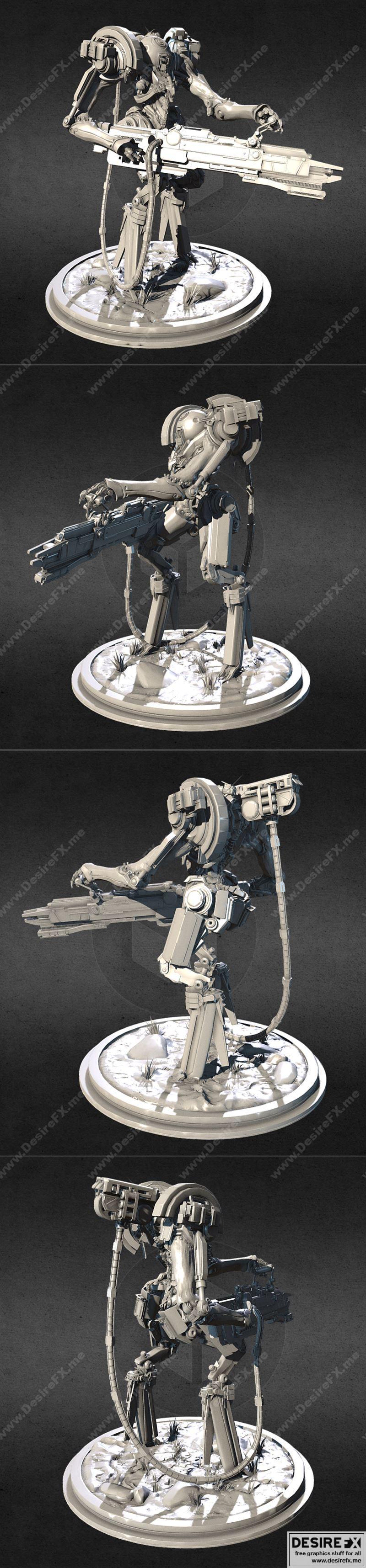 低多边形风格3D打印模型：入侵1|Invasion 1 Low poly version – 3D Print Model STL