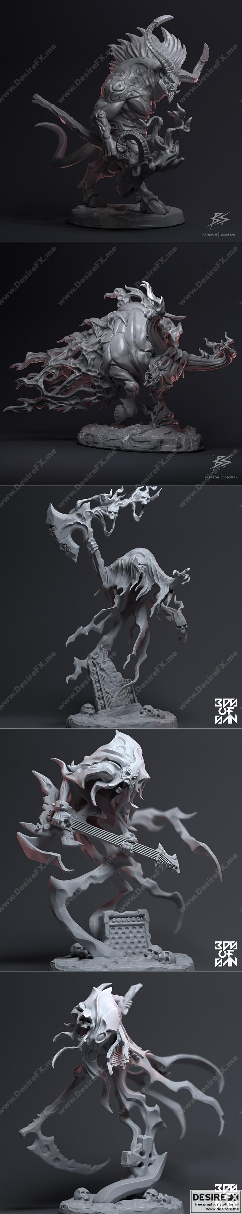 3D打印模型：赛博朋克战士装甲设计|3dsofsan Pack – 3D Print Model STL