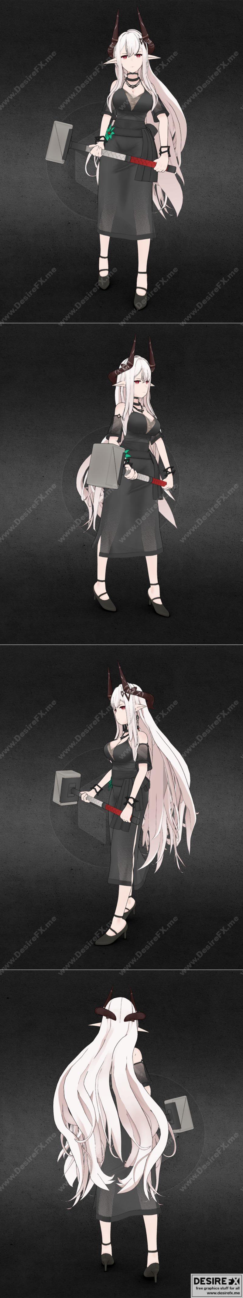 Arknight斯·泥岩——3D打印模型|Arknights – Mudrock, Ambient Synthesia – 3D Print Model STL