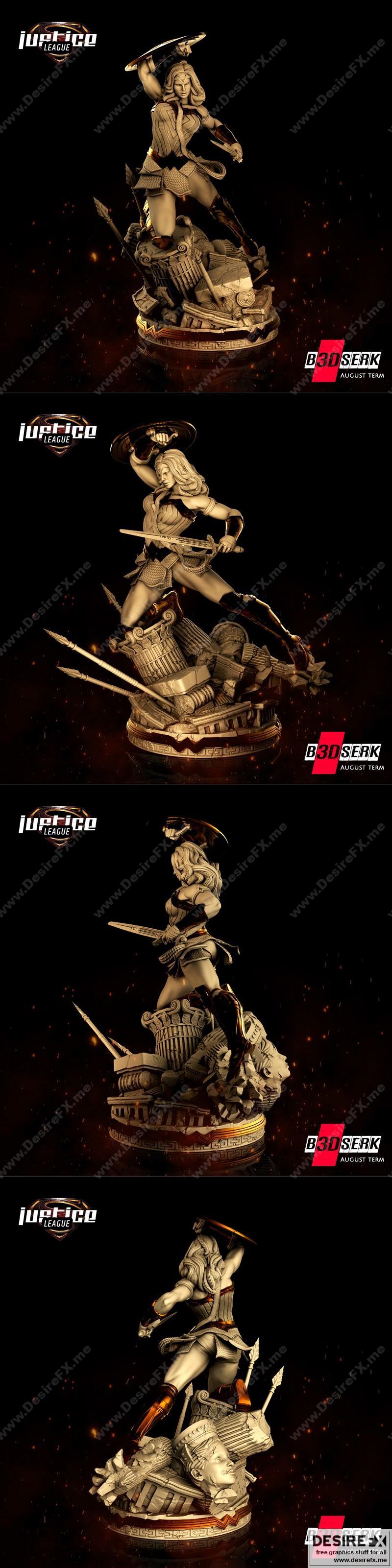 美丽战士 - B3dserk Studios - 3D打印模型|Mulher-Maravilha – B3dserk Studios – 3D Print Model STL