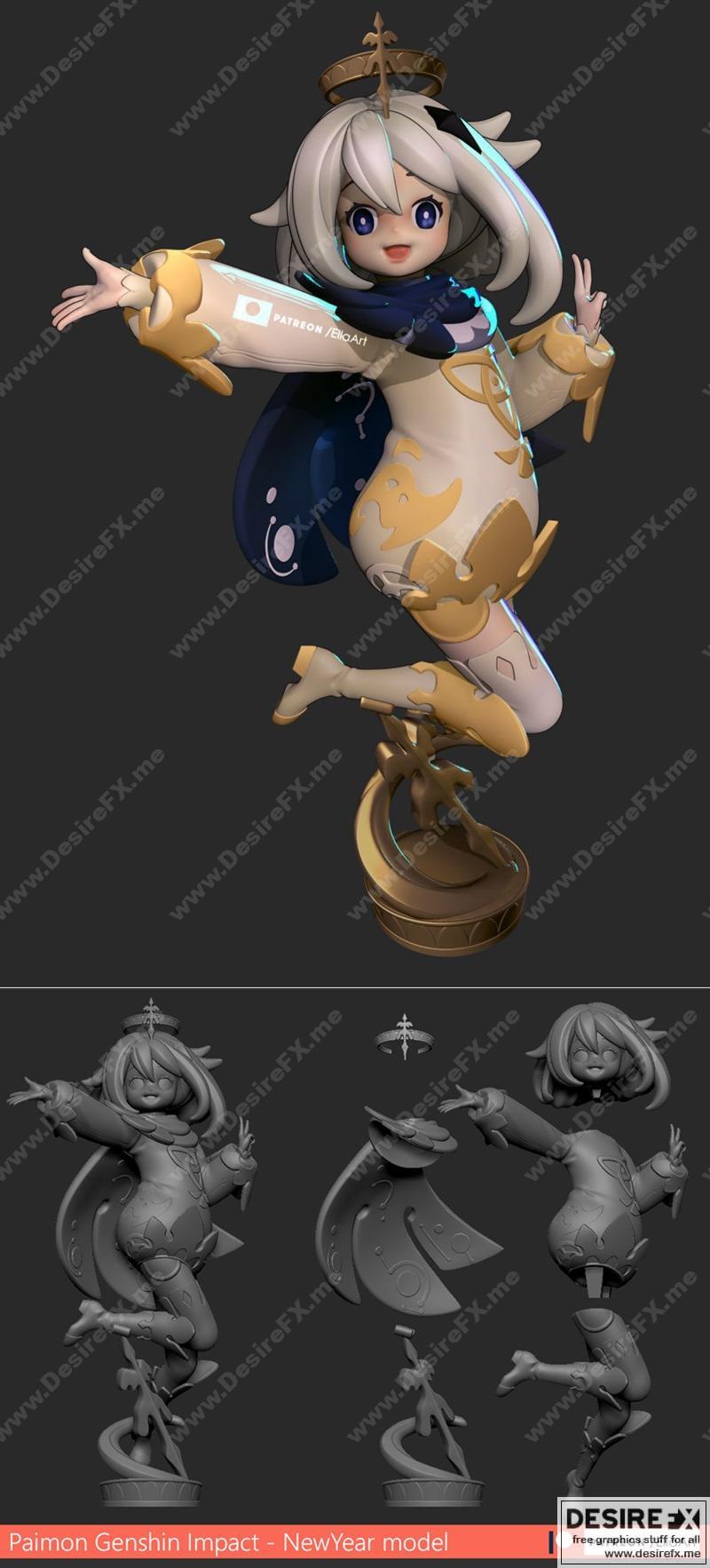 Paimon 3D打印模型 STL|Paimon – 3D Print Model STL