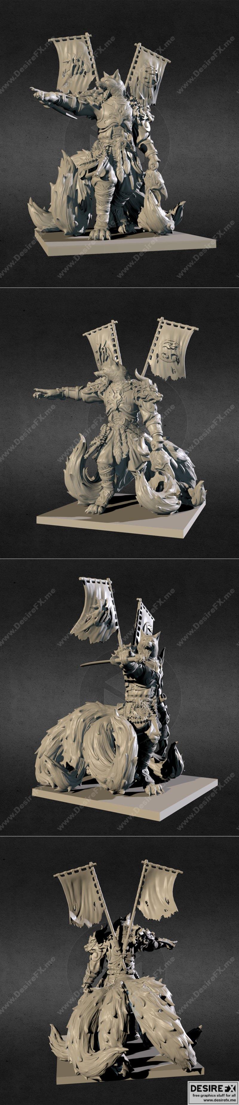 oda kitsune shogun 3D打印模型|ODA kitsune shogun – 3D Print Model STL