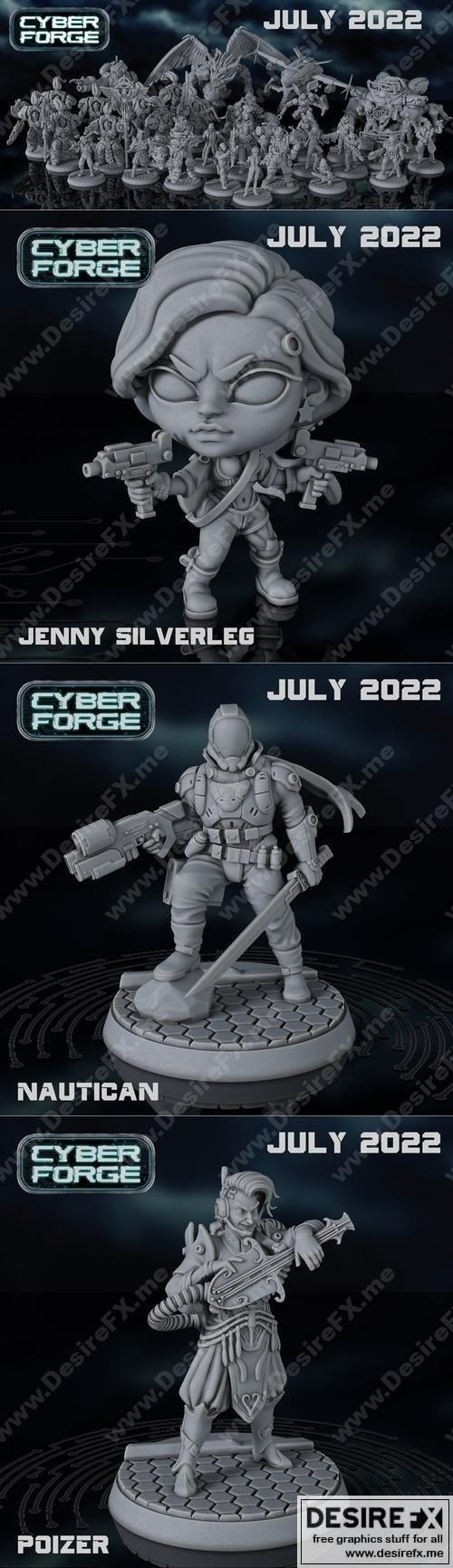 CyberForge – 2022年七月动漫游戏角色3D打印模型集|CyberForge – July 2022