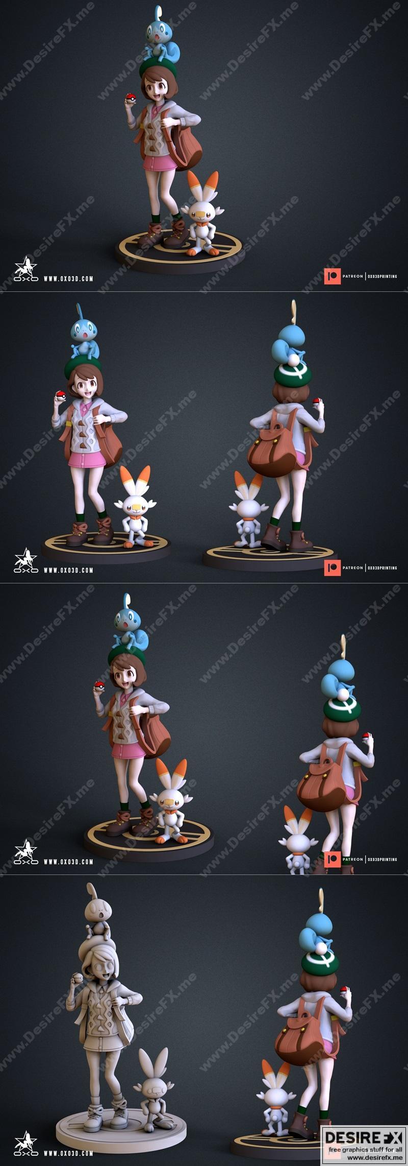 宝可梦剑盾 3D打印模型 Gloria|Gloria – Pokemon Sword and Shield – 3D Print Model STL