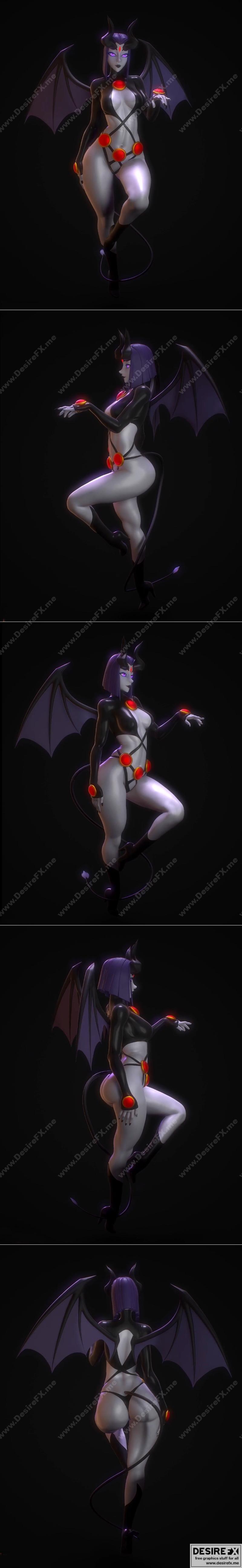 暗鸦女妖 3D打印模型|Succubus Raven – 3D Print Model STL