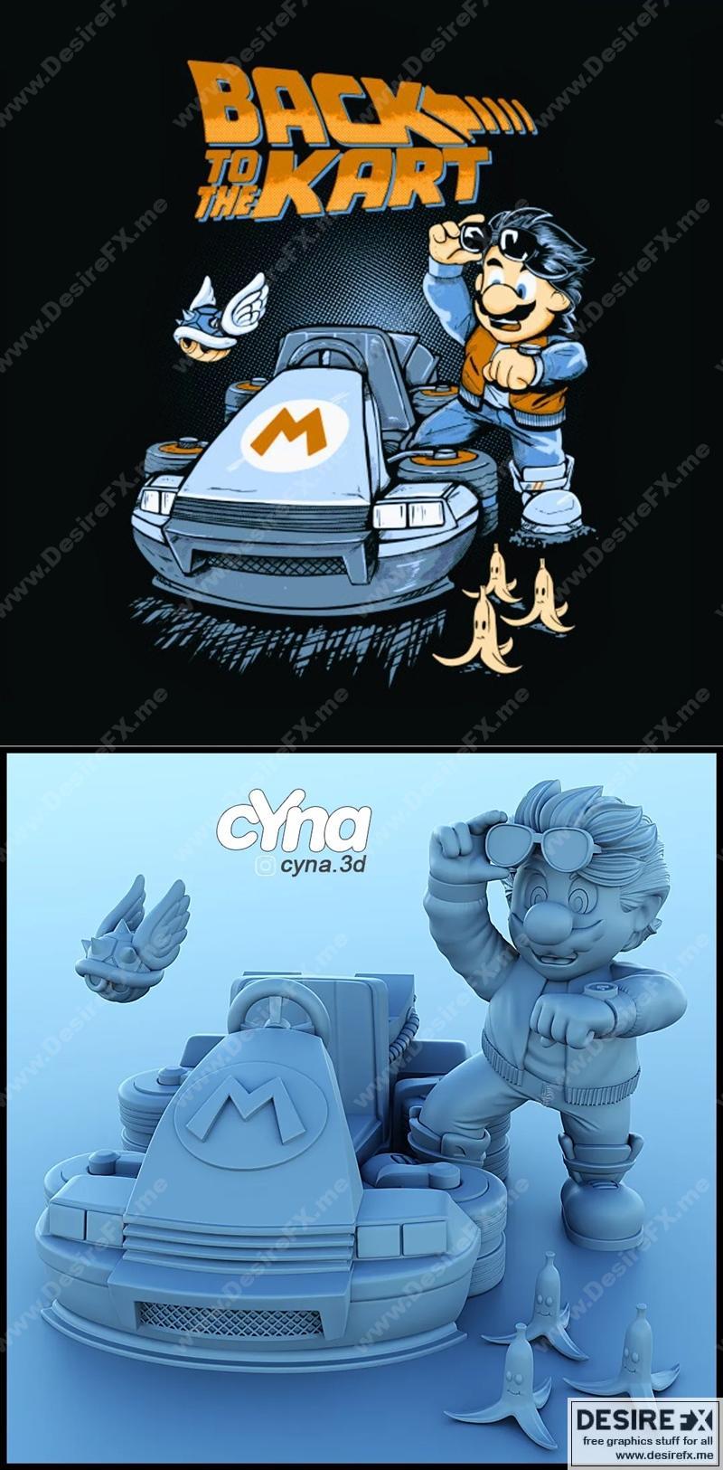 马里奥回归 kart 3D打印模型|Mario Back To The Kart – 3D Print Model STL