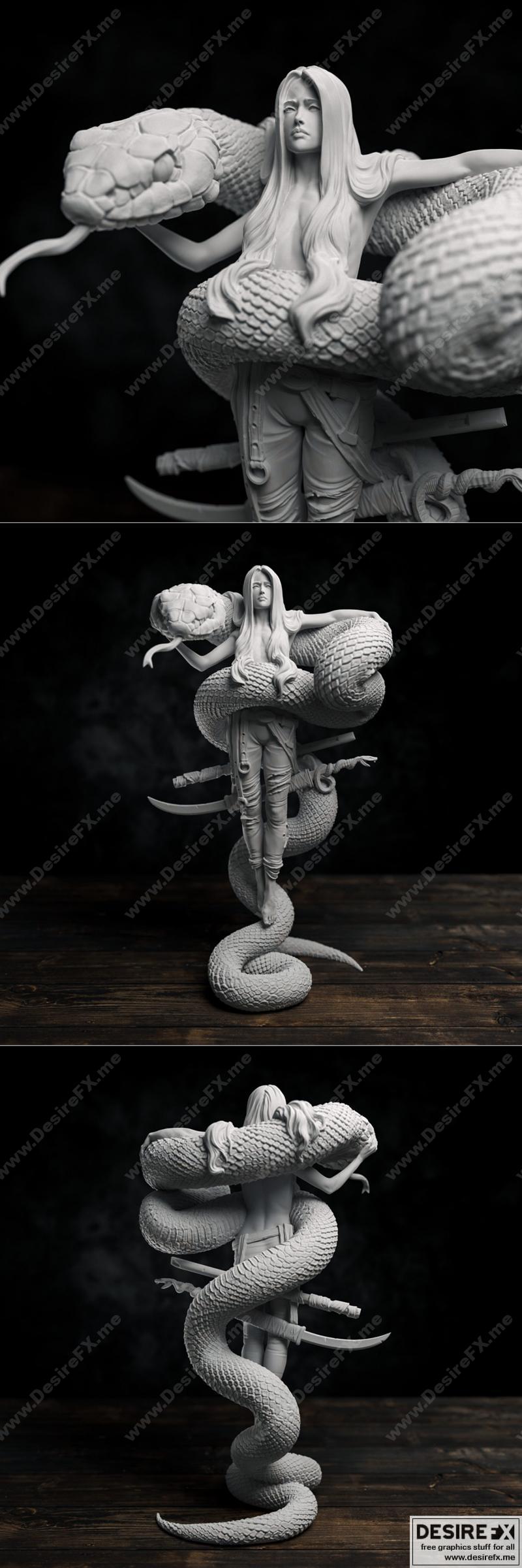 Boa - 3D打印模型 - 动漫游戏角色立体模型|Boa – 3D Print Model STL