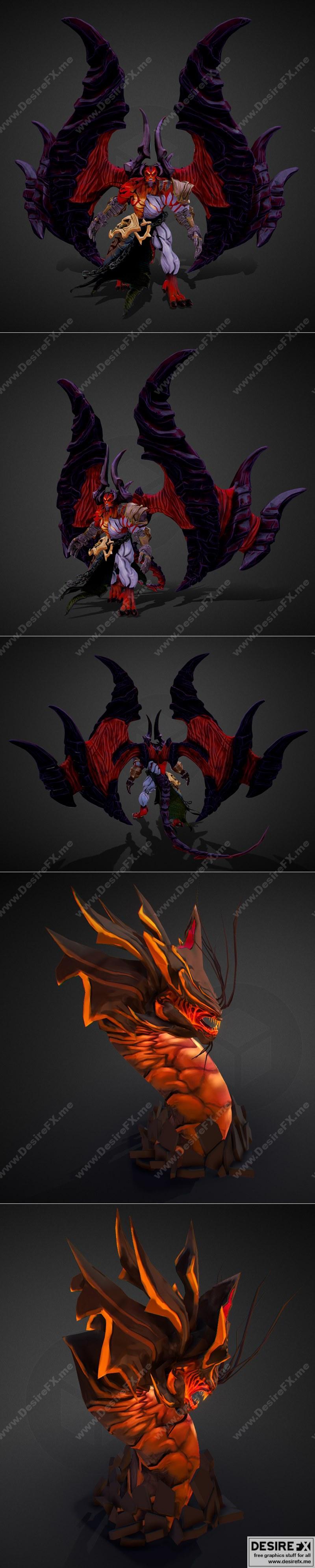 萨麦尔与沙虫——3D打印模型|Samael and Sand worm – 3D Print Model STL