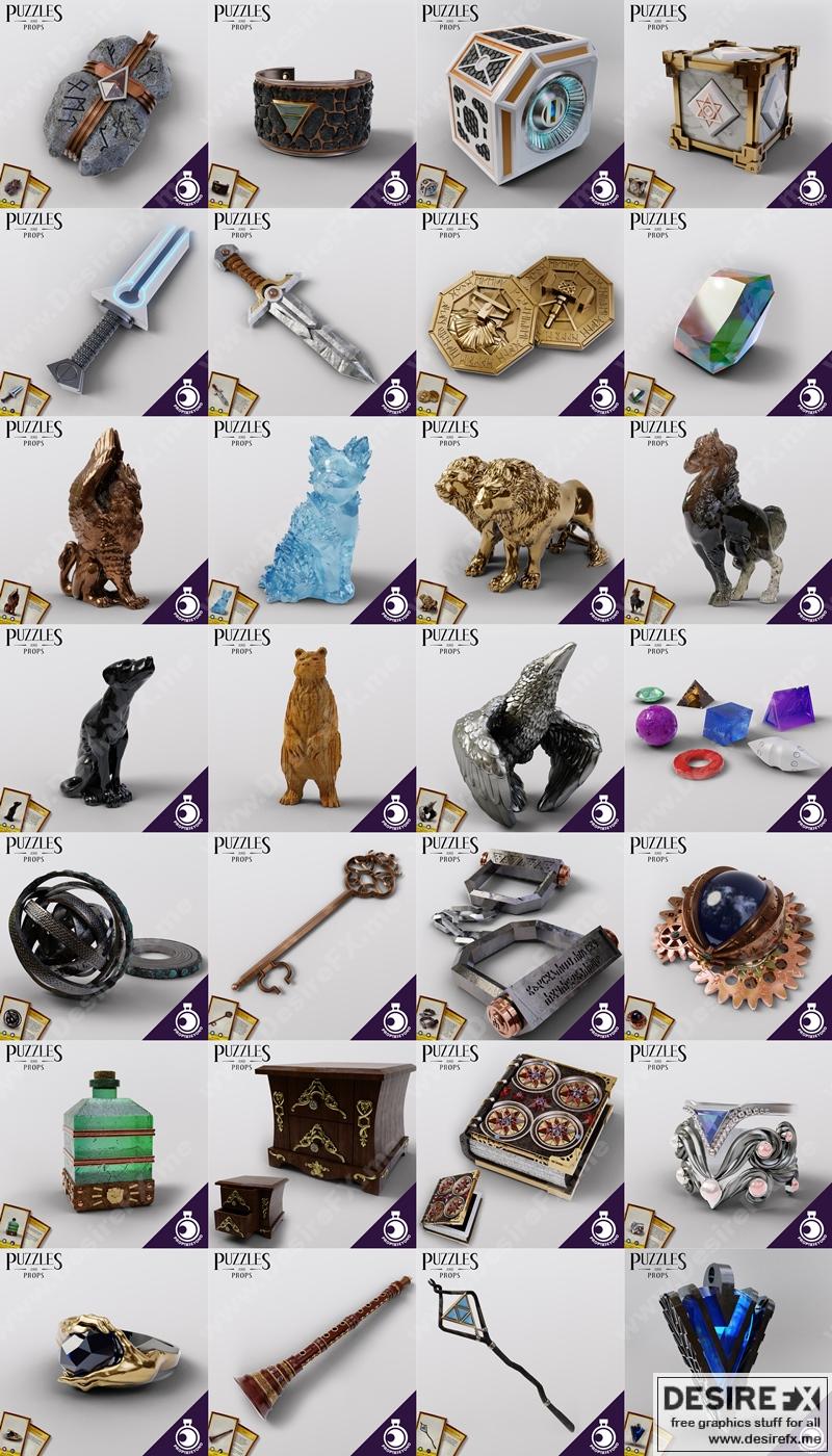 Props and Beyond Pack – 3D打印模型包：动漫游戏道具集合|Props and Beyond Pack – 3D Print Model STL