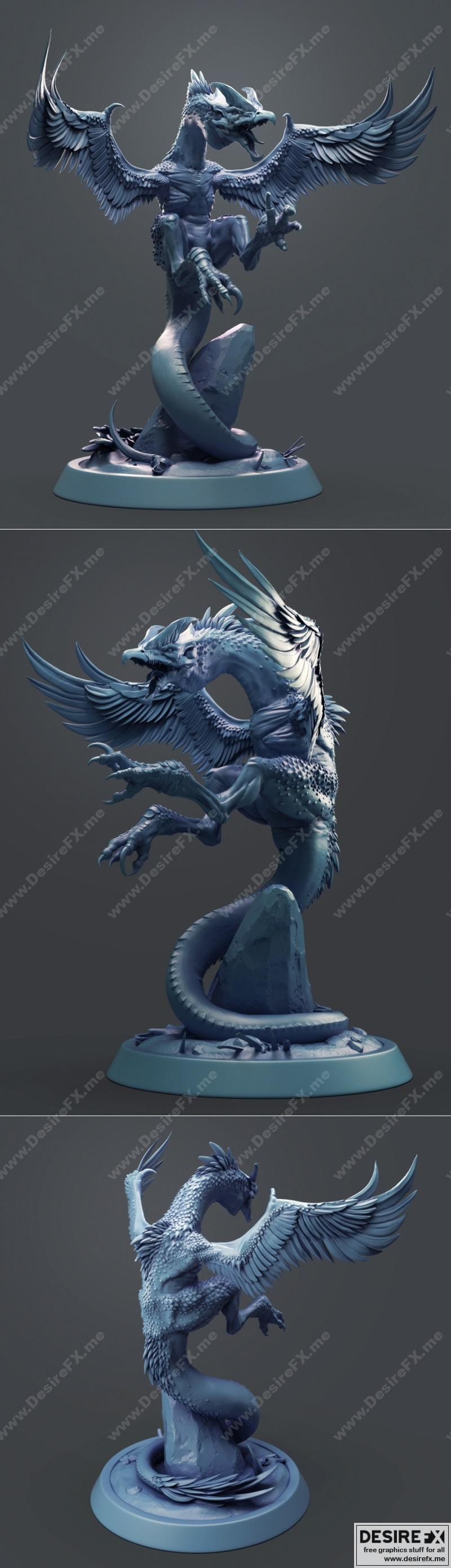 打印模型：Cockatrice 3D打印模型|Lord of the Print – Cockatrice – 3D Print Model STL