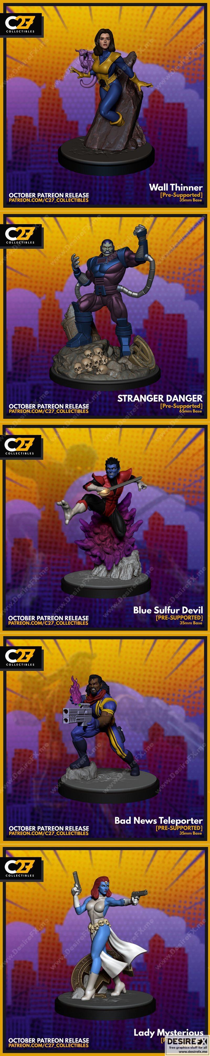 C27迷你系列 - 《地形》十月2021款 3D打印模型|C27 Minis – Terrain October 2021 – 3D Print Model STL