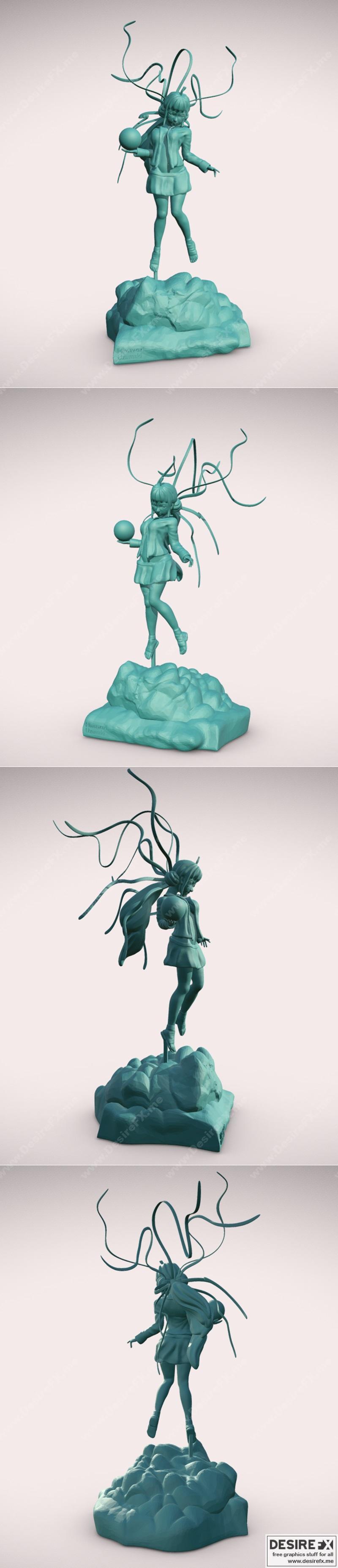 和风之花·乌萨奇——3D打印模型|Himawari Uzumaki – 3D Print Model STL