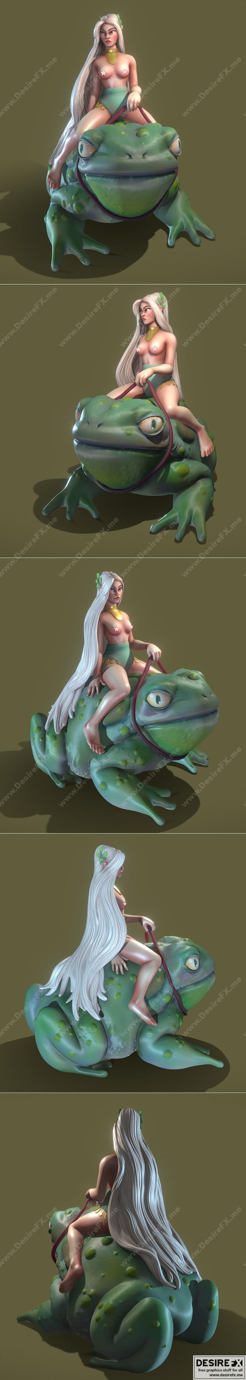 青蛙小姐 3D打印模型|Frog lady – 3D Print Model STL