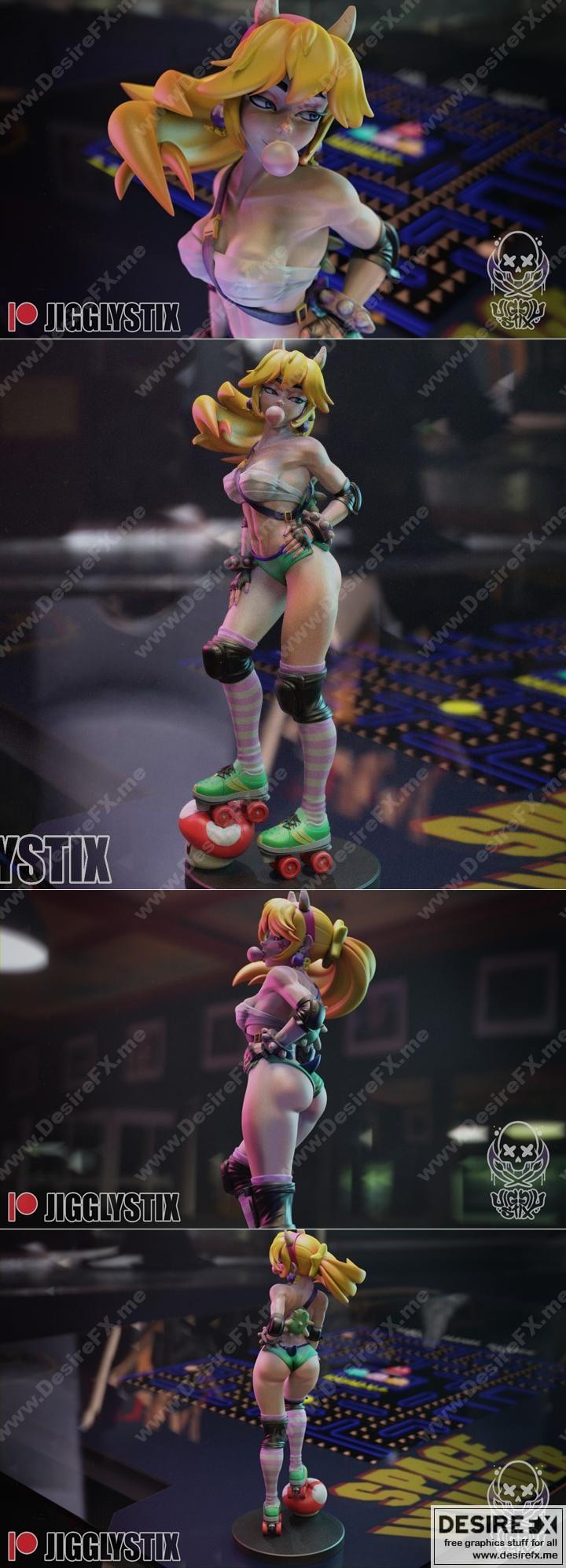 3D打印模型：草莓甜心 Roller Derby角色造型|Roller Derby Peach – 3D Print Model STL