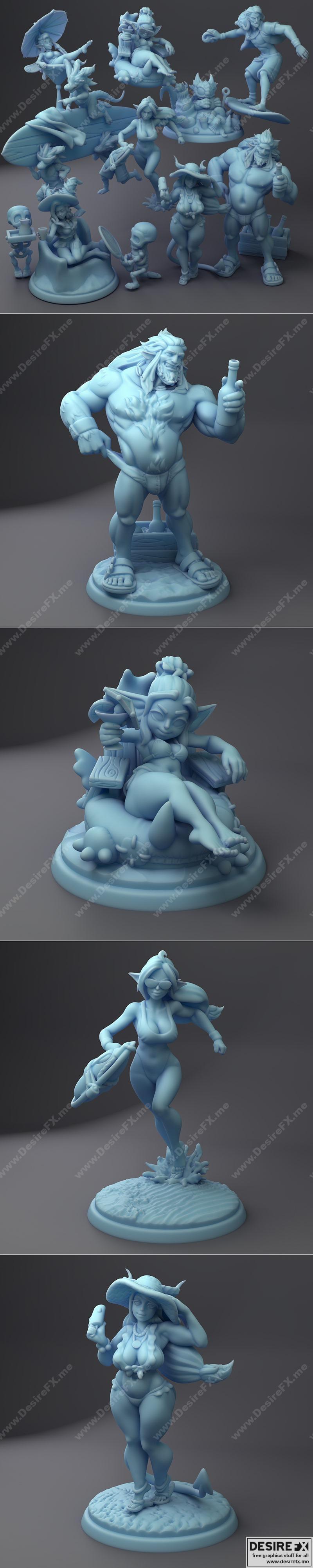 双女神 2022年7月 3D打印模型 STL|Twin Goddess July 2022 – 3D Print Model STL
