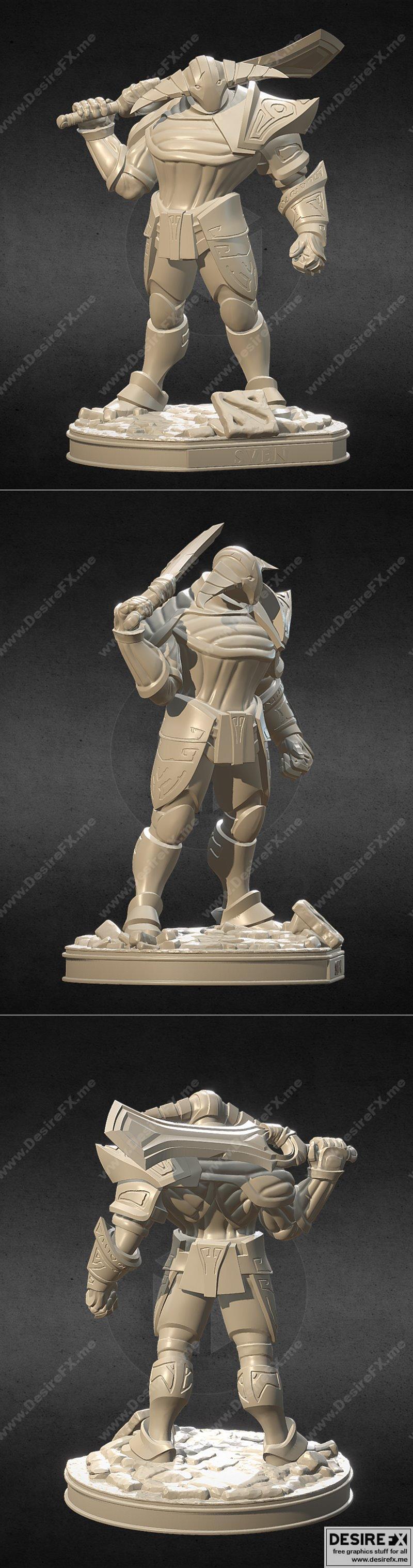 Sven Dota 2 3D打印模型|Sven Dota 2 – 3D Print Model STL