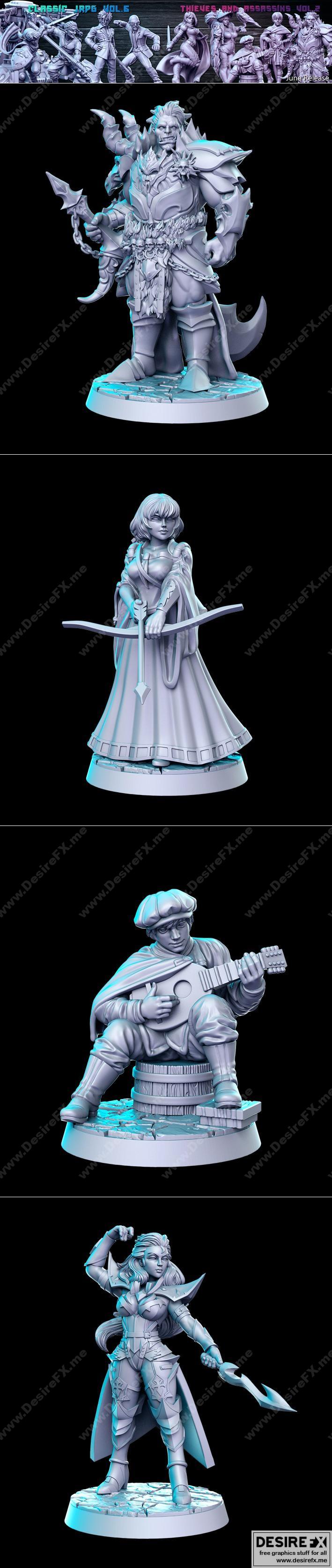 经典JRPG第六部 与盗贼与刺客第二部 3D打印模型 STL|Classic JRPG Vol.6 and Thieves and Assassins Vol.2 June 2022 – 3D Print Model STL