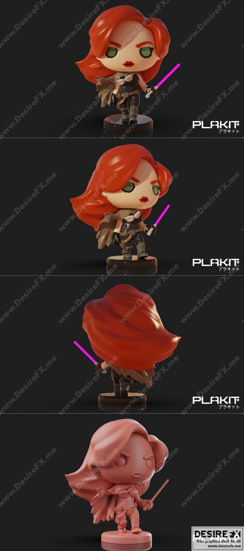PlaKit星球大战玛拉·杰德 3D打印模型|PlaKit Star Wars MaraJade – 3D Print Model STL