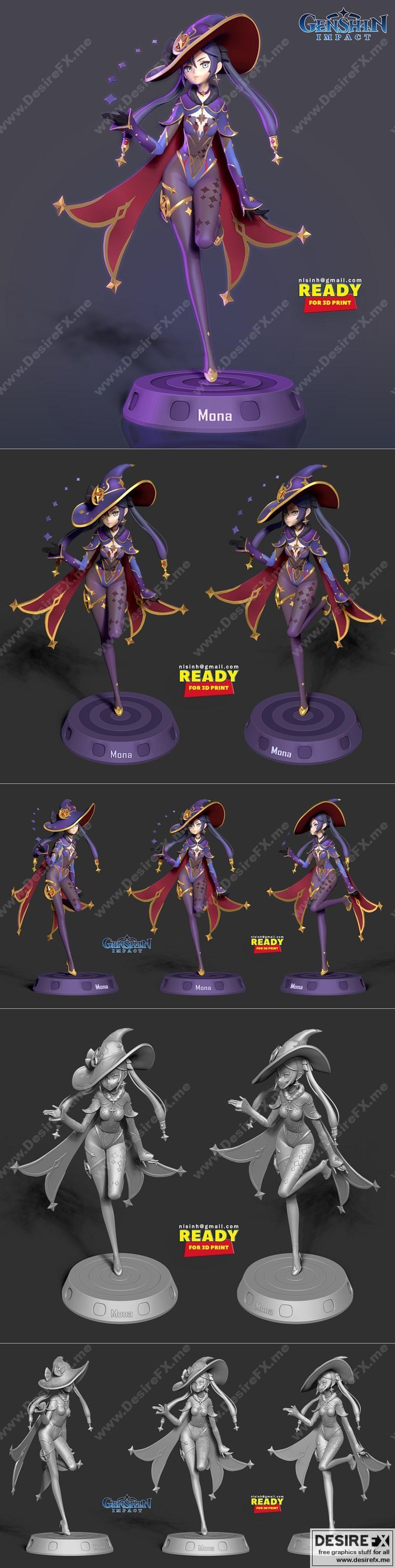 Mona Megistus – Genshin Impact Fanart – 3D Print Model STL