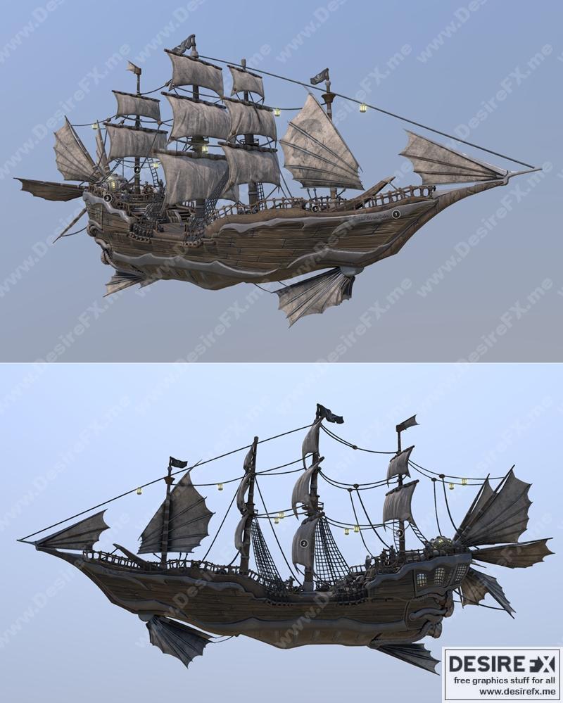 蒸汽朋克海盗——风暴骑士3D打印模型|Steampunk Pirates – The Stormriders – 3D Print Model STL