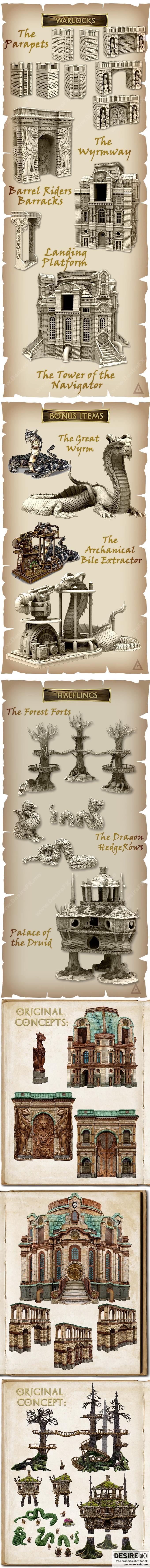 Kickstarter - 《霍比特人》3D打印模型|Kickstarter – Rise of the Halflings – 3D Print Model STL