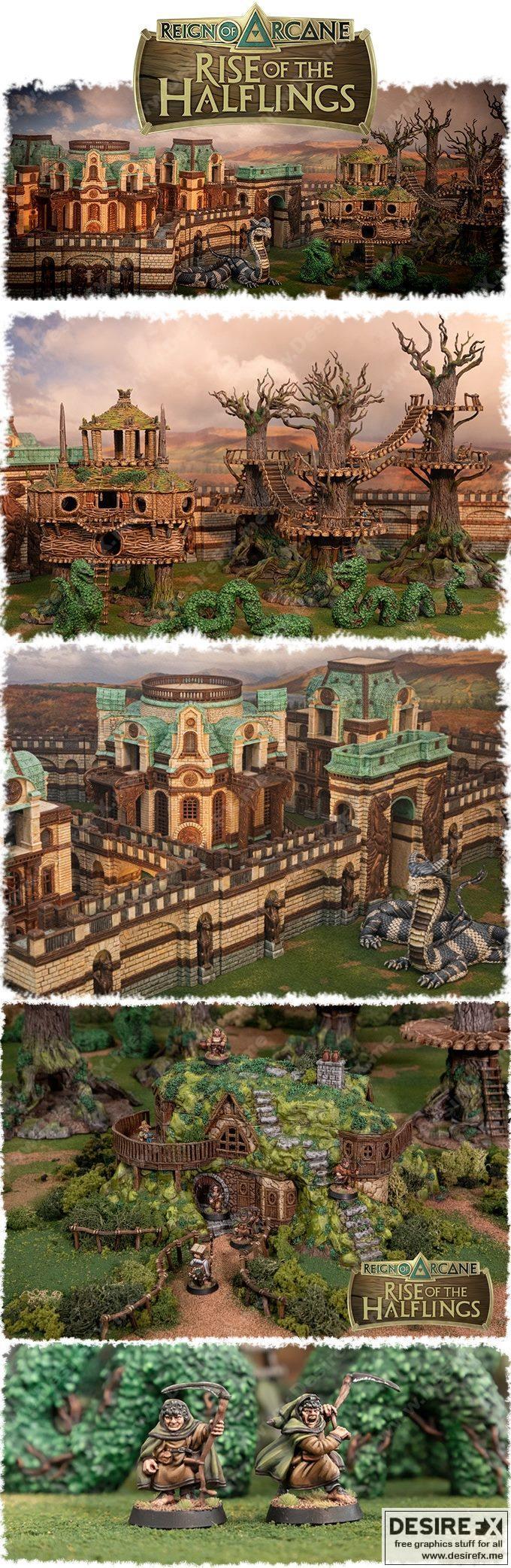 Kickstarter - 《霍比特人》3D打印模型|Kickstarter – Rise of the Halflings – 3D Print Model STL