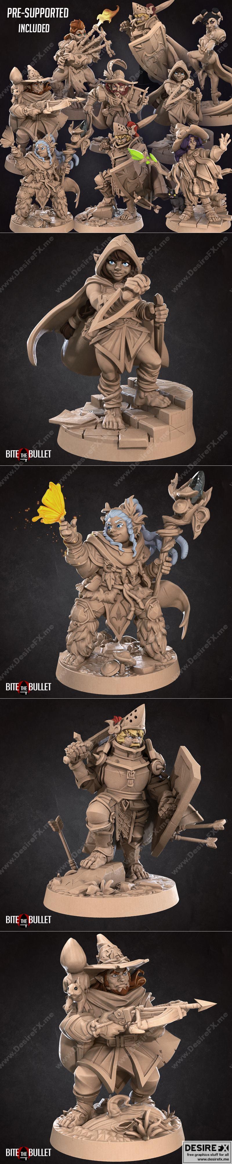 咬牙坚持——《霍比特人》4月2022款3D打印模型|Bite the Bullet – Halflings April 2022 – 3D Print Model STL