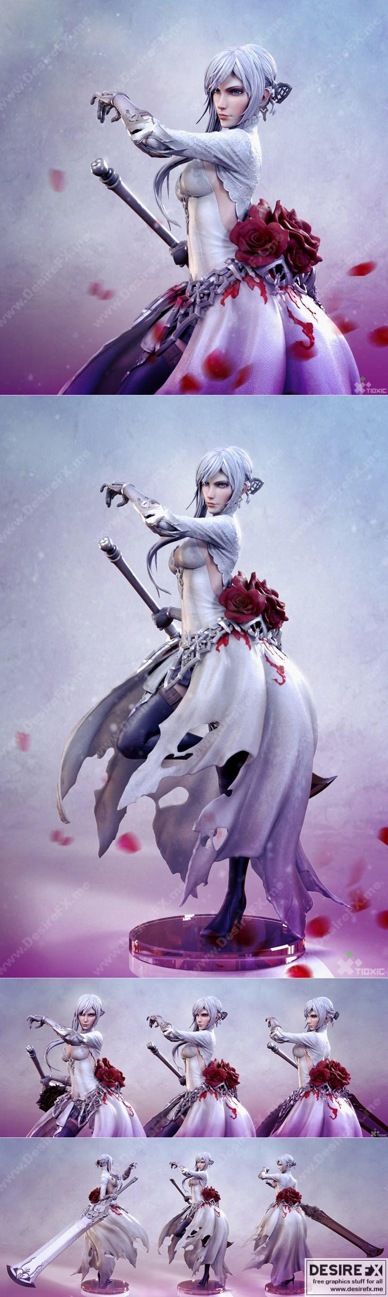 SINoALICE雪白3D打印模型|SINoALICE – Snow White – 3D Print Model STL