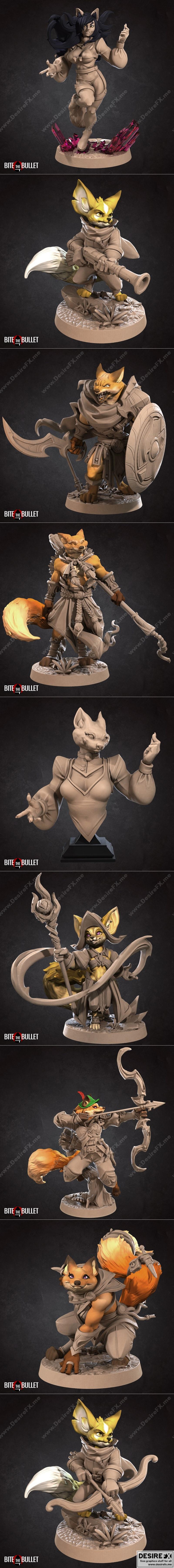 咬下子弹——狐族二零二二年二月 3D打印模型|Bite the Bullet – Foxfolk February 2022 – 3D Print Model STL