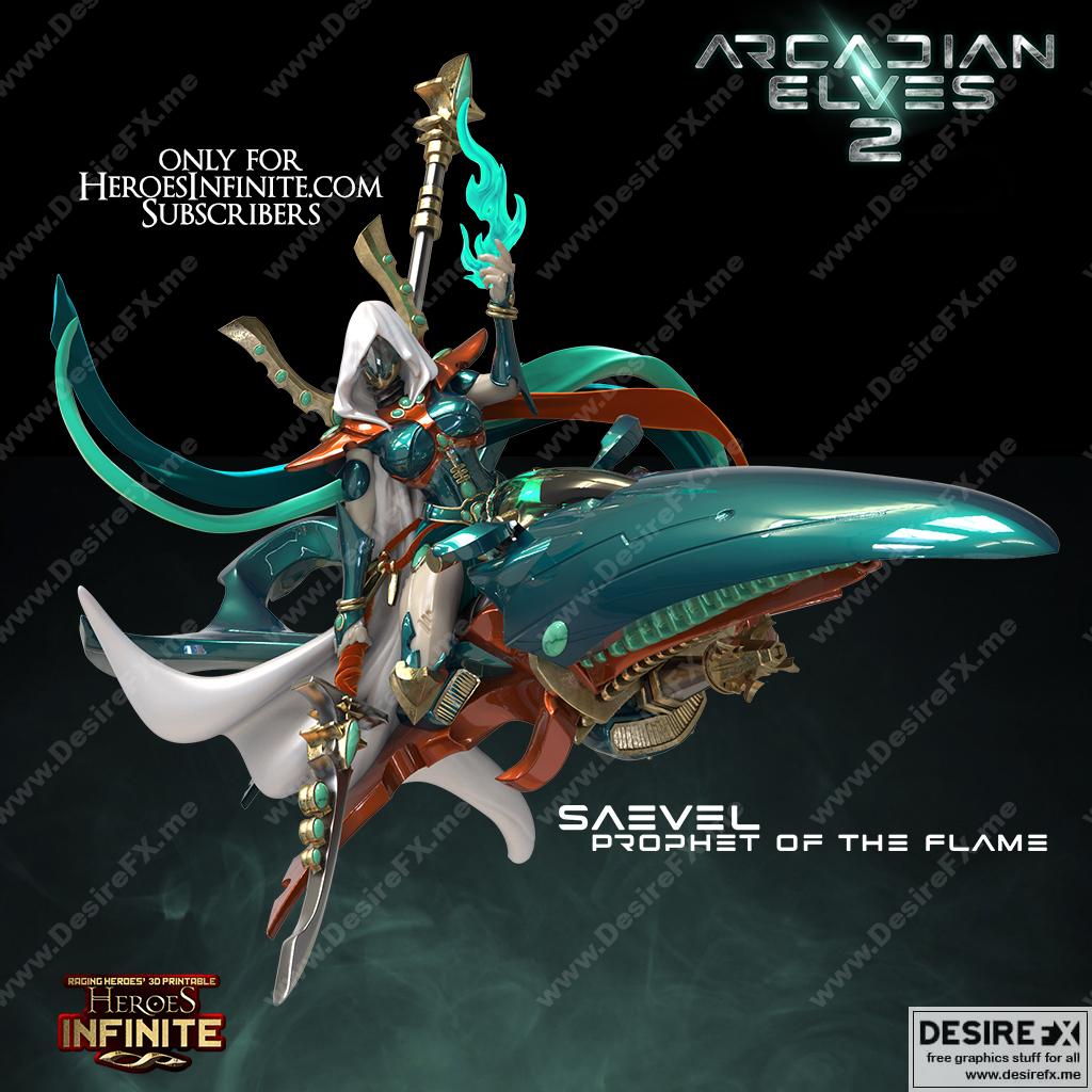 英雄无限 - 八月2022弧adian精灵 3D打印模型|Heroes Infinite – August 2022 (Arcadian Elves)