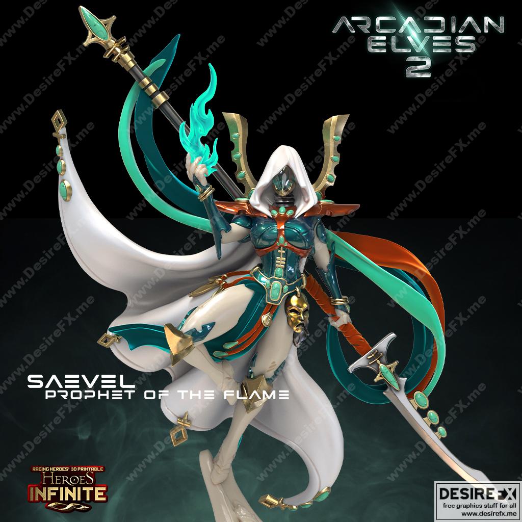 英雄无限 - 八月2022弧adian精灵 3D打印模型|Heroes Infinite – August 2022 (Arcadian Elves)