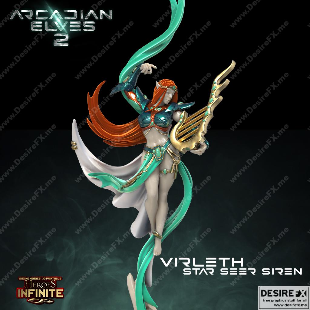 英雄无限 - 八月2022弧adian精灵 3D打印模型|Heroes Infinite – August 2022 (Arcadian Elves)