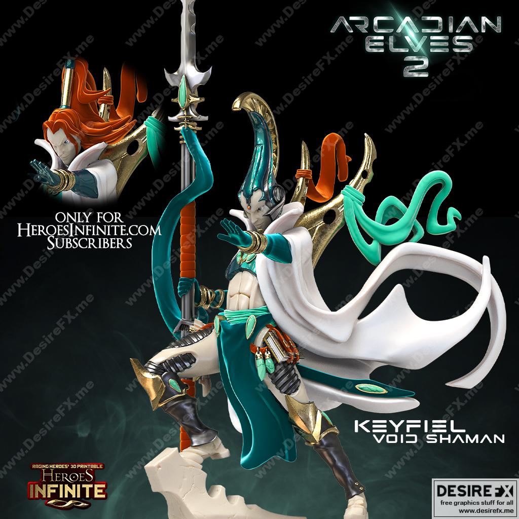 英雄无限 - 八月2022弧adian精灵 3D打印模型|Heroes Infinite – August 2022 (Arcadian Elves)