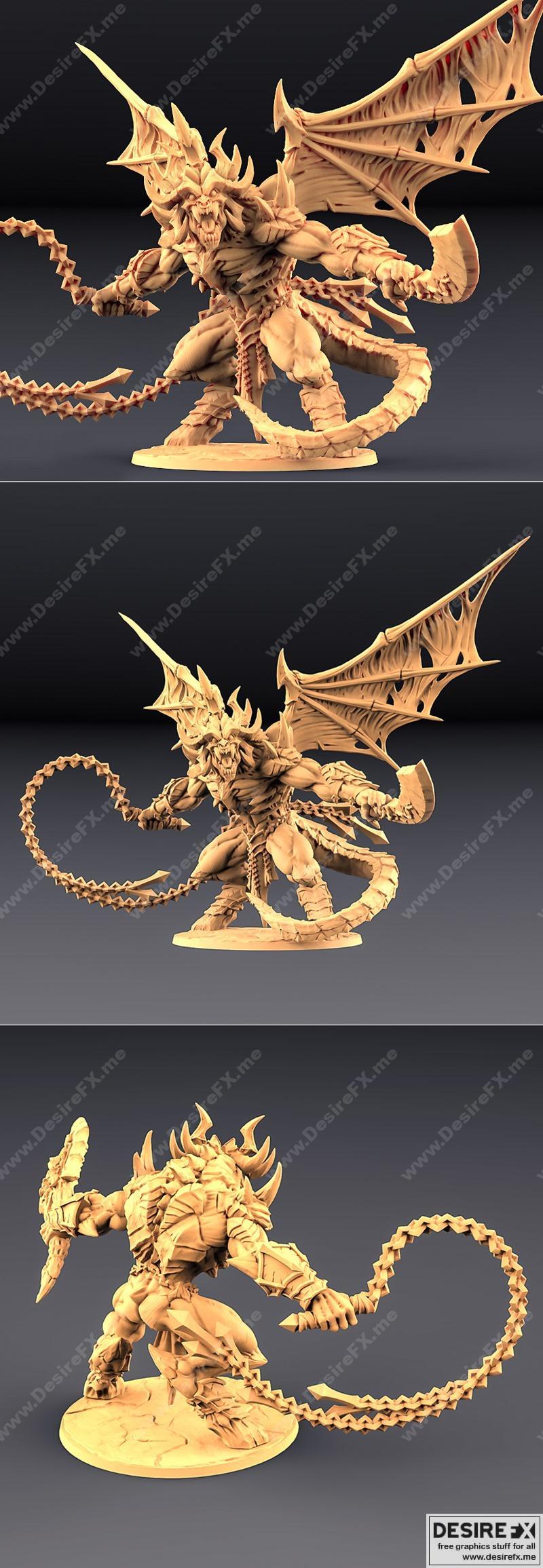 AG史诗之王——巴尔佐丹恶魔王 3D打印模型|AG Epic Boss – Baalzrodan the Demon King – 3D Print Model STL