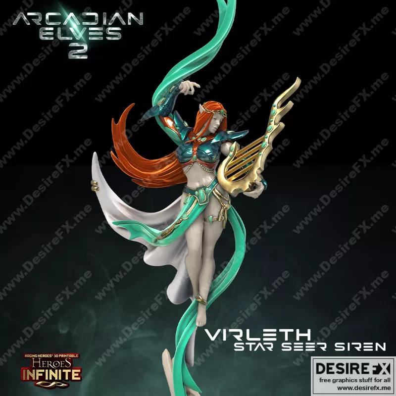 Virleth星域预言师 sirens 3D打印模型|Virleth Star Seer Siren