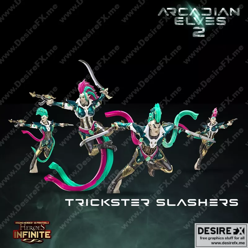 幻影刃影 3D打印模型集|Trickster Slashers