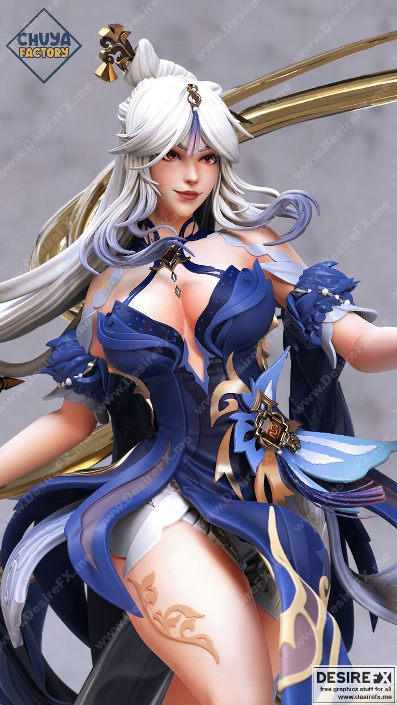 宁光 - 3D打印模型 - 动漫角色造型|Ningguang – 3D Print Model STL